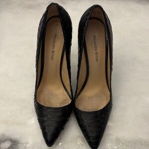 Alexandre Birman Black Snake Heels- 38.5